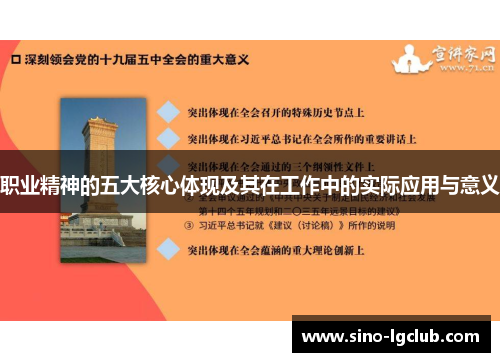 职业精神的五大核心体现及其在工作中的实际应用与意义